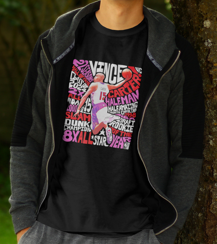 Vince Carter Toronto Raptors Slam Dunk Champion Half Man Half Amazing T-Shirt
