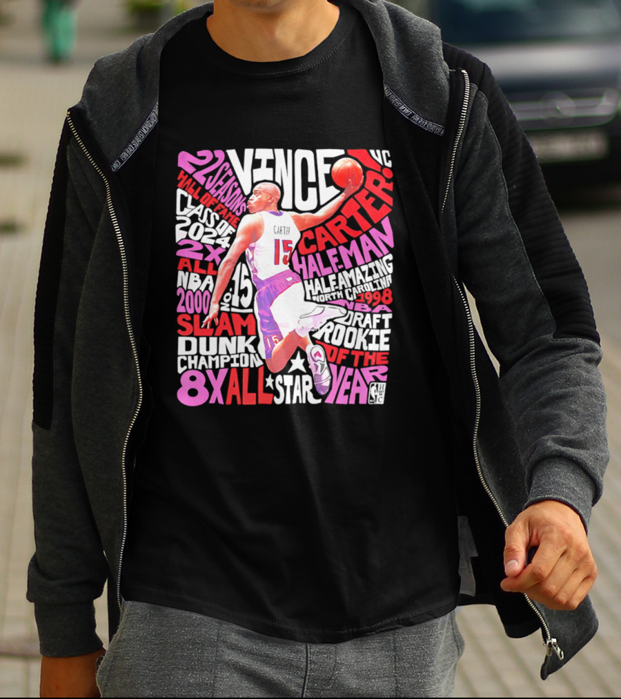 Vince Carter Toronto Raptors Slam Dunk Champion Half Man Half Amazing T-Shirt