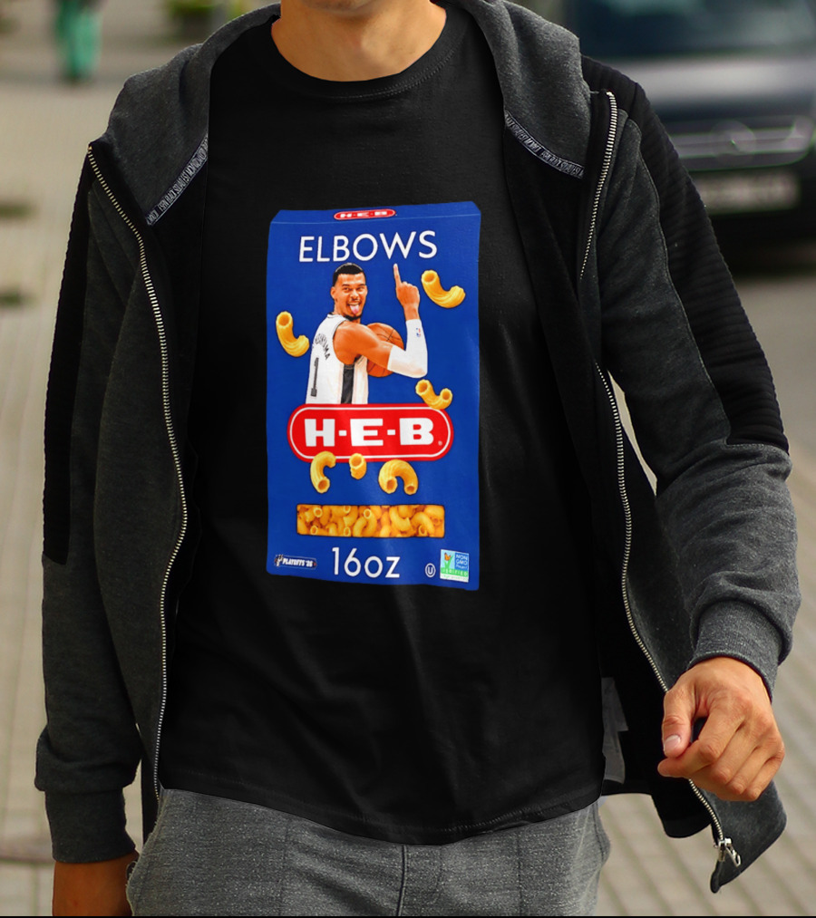 San Antonio Spurs Wemby HEB Elbows 16oz Playoffs Meme T-Shirt