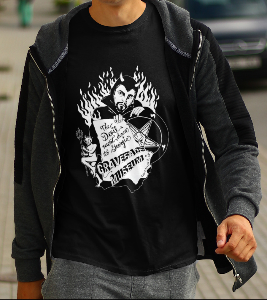 Anton LaVey Church Of Satan Graveface Museum The Devil Went Down To Georgia T-Shirt
