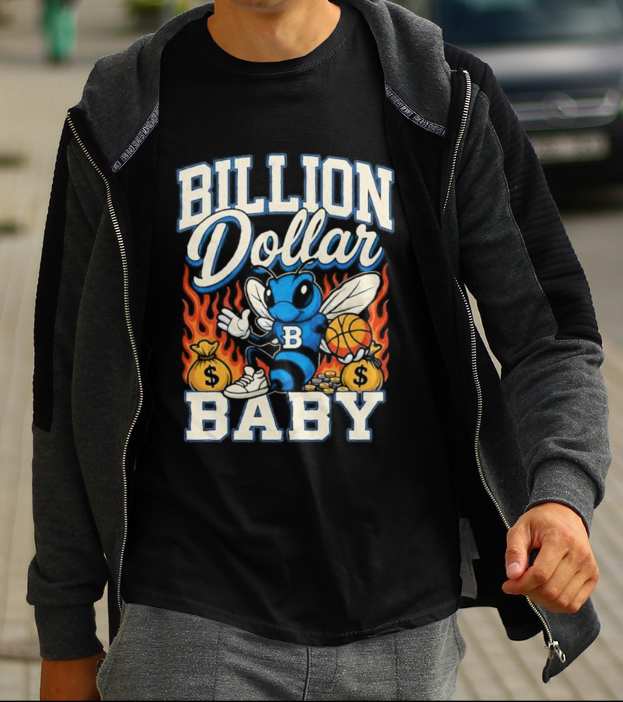 Billion Dollar Baby Hornets Mascot Fire And Moneybags T-Shirt