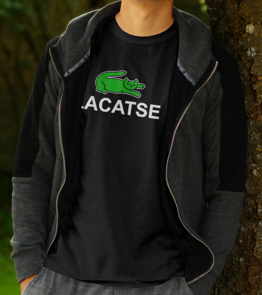 Lacatse Green Cat T-Shirt