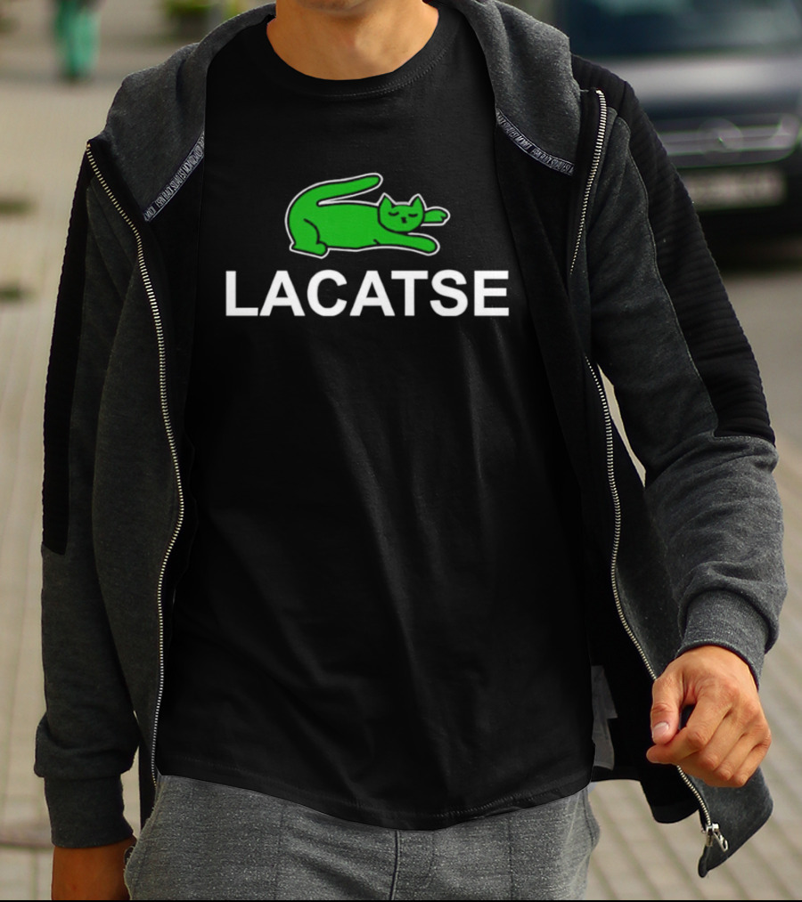 Lacatse Green Cat T-Shirt