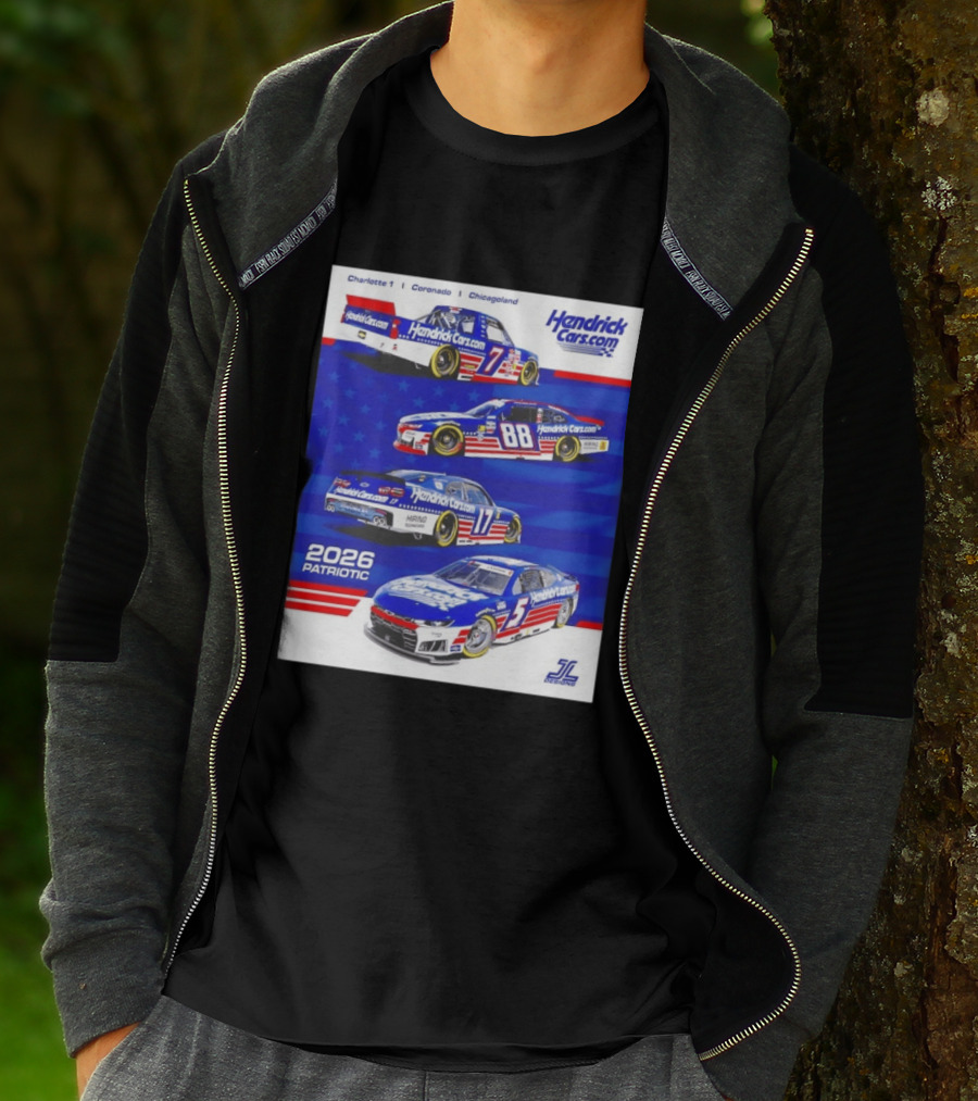 Hendrick Motorsports 2026 Patriotic NASCAR Cars Coronado Chicagoland T-Shirt