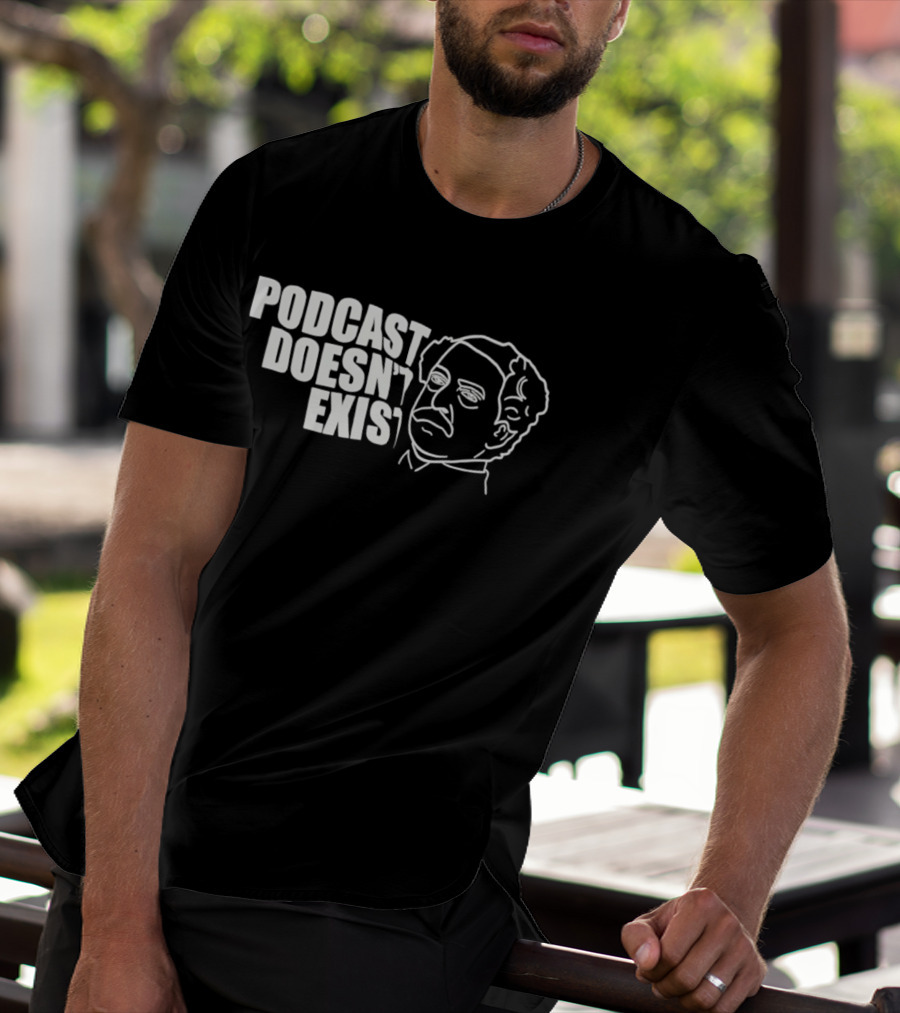 Podcast Doesn't Exist Vintage Minimalist Line Art Face T-Shirt
