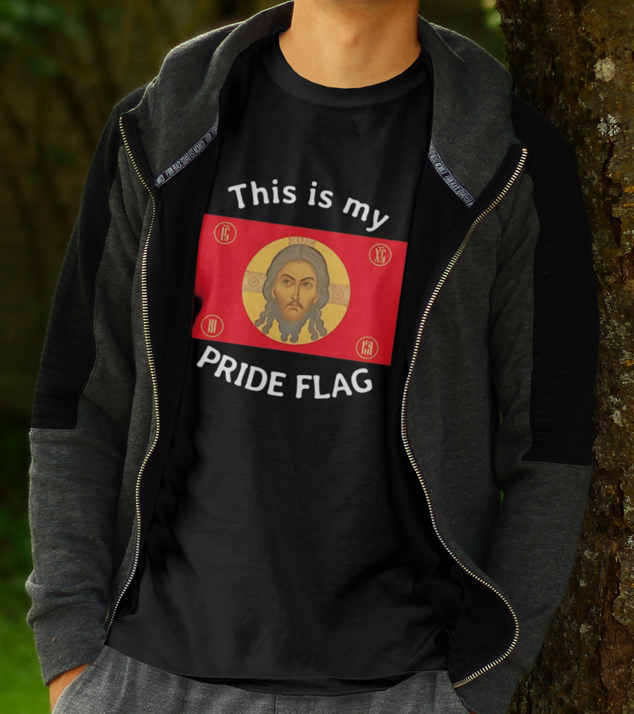This Is My Pride Flag Jesus Icon Red Yellow T-Shirt