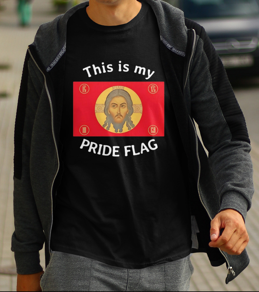This Is My Pride Flag Jesus Icon Red Yellow T-Shirt