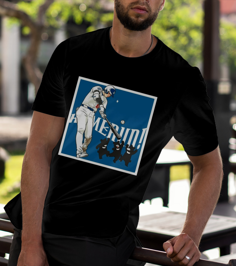 Shohei Ohtani Los Angeles Dodgers Home Run Anime Bears T-Shirt