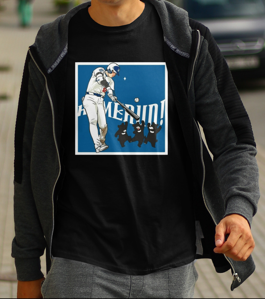 Shohei Ohtani Los Angeles Dodgers Home Run Anime Bears T-Shirt