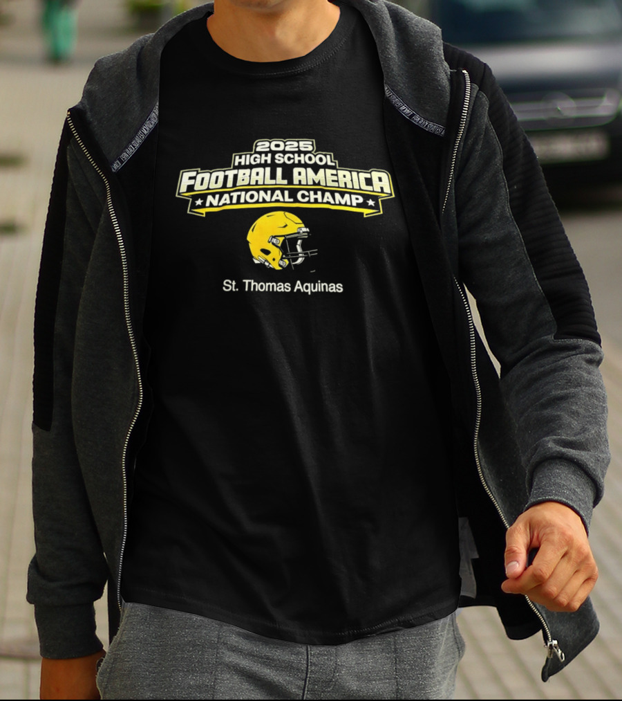 2025 High School Football America National Champ St Thomas Aquinas T-Shirt