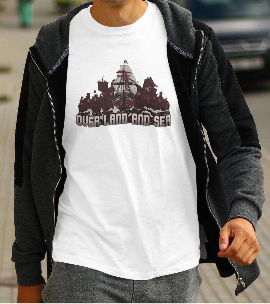 Arsenal FC Over Land And Sea Pirate Ship T-Shirt