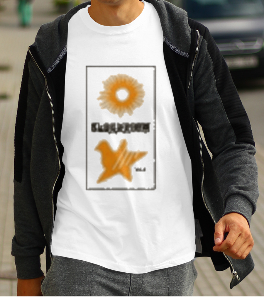 Closed Casket Activities Cloakroom Muff Starburst Bird Symbol Orange T-Shirt