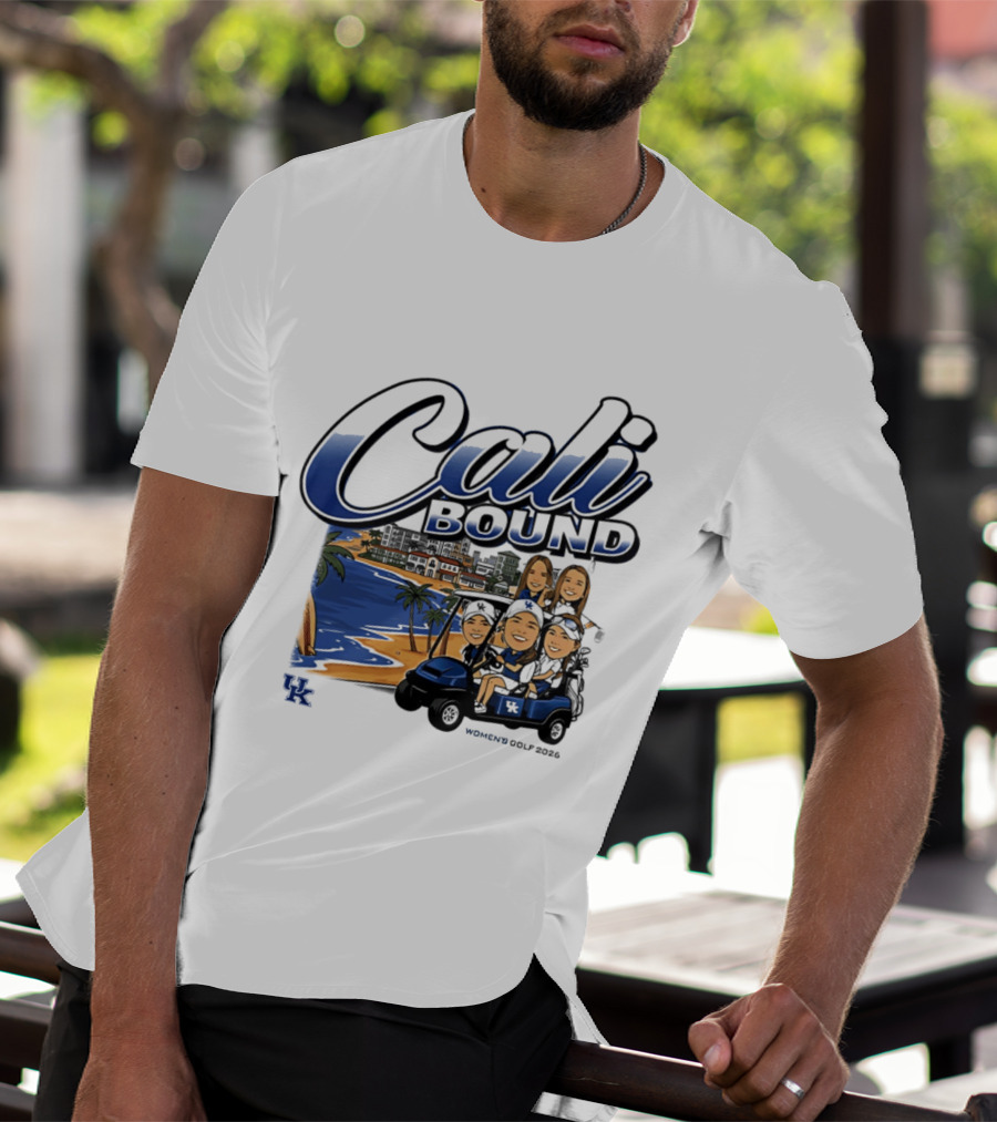 Kentucky Wildcats Women's Golf Cali Bound Team Caricature NCAA T-Shirt