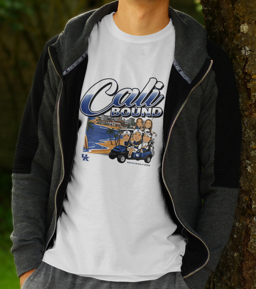 Kentucky Wildcats Women's Golf Cali Bound Team Caricature NCAA T-Shirt