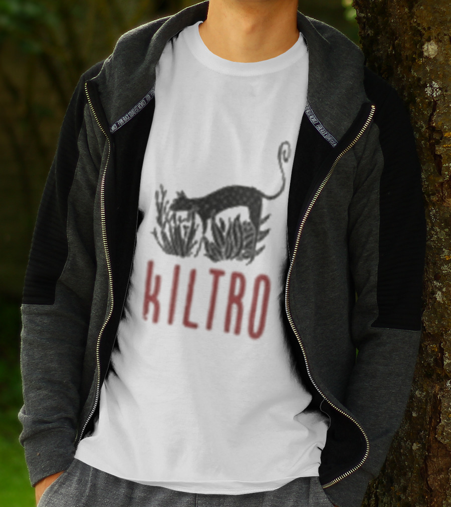 Kiltro Wolf Dog Text With Stylized Canine T-Shirt