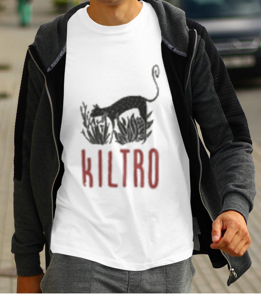 Kiltro Wolf Dog Text With Stylized Canine T-Shirt