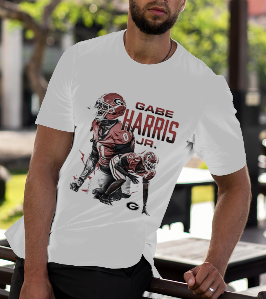 Gabe Harris Jr Georgia Bulldogs Football Player NCAA Team T-Shirt