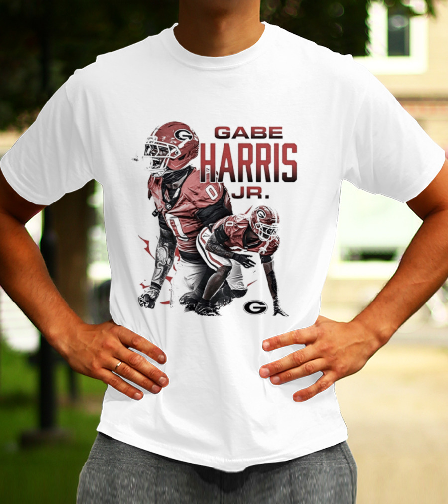 Gabe Harris Jr Georgia Bulldogs Football Player NCAA Team T-Shirt