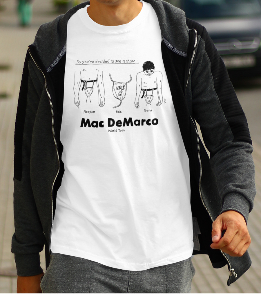 So You've Decided To See A Show Pleasure Pain Gator Mac DeMarco World Tour T-Shirt