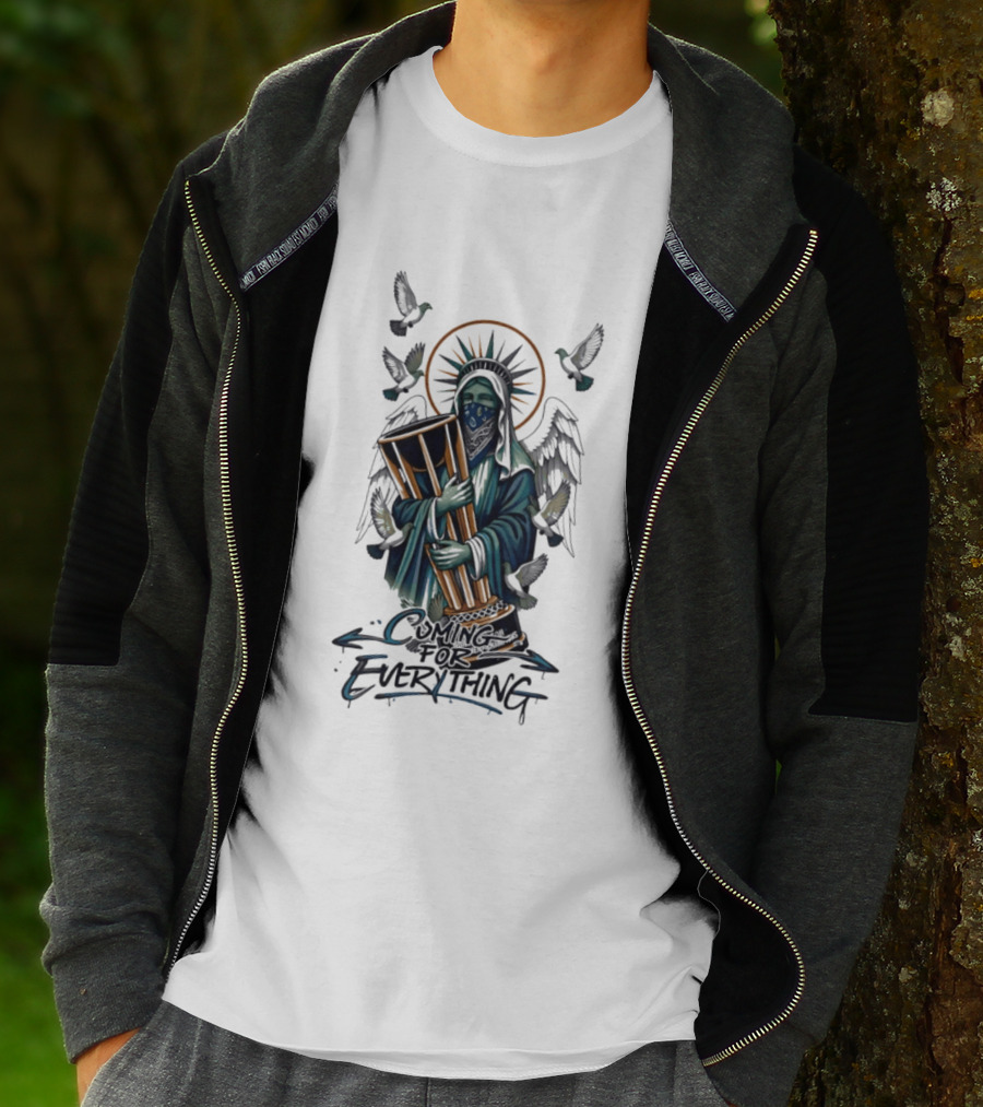 Statue Of Liberty New York Knicks Everything Doves Halo Hourglass T-Shirt