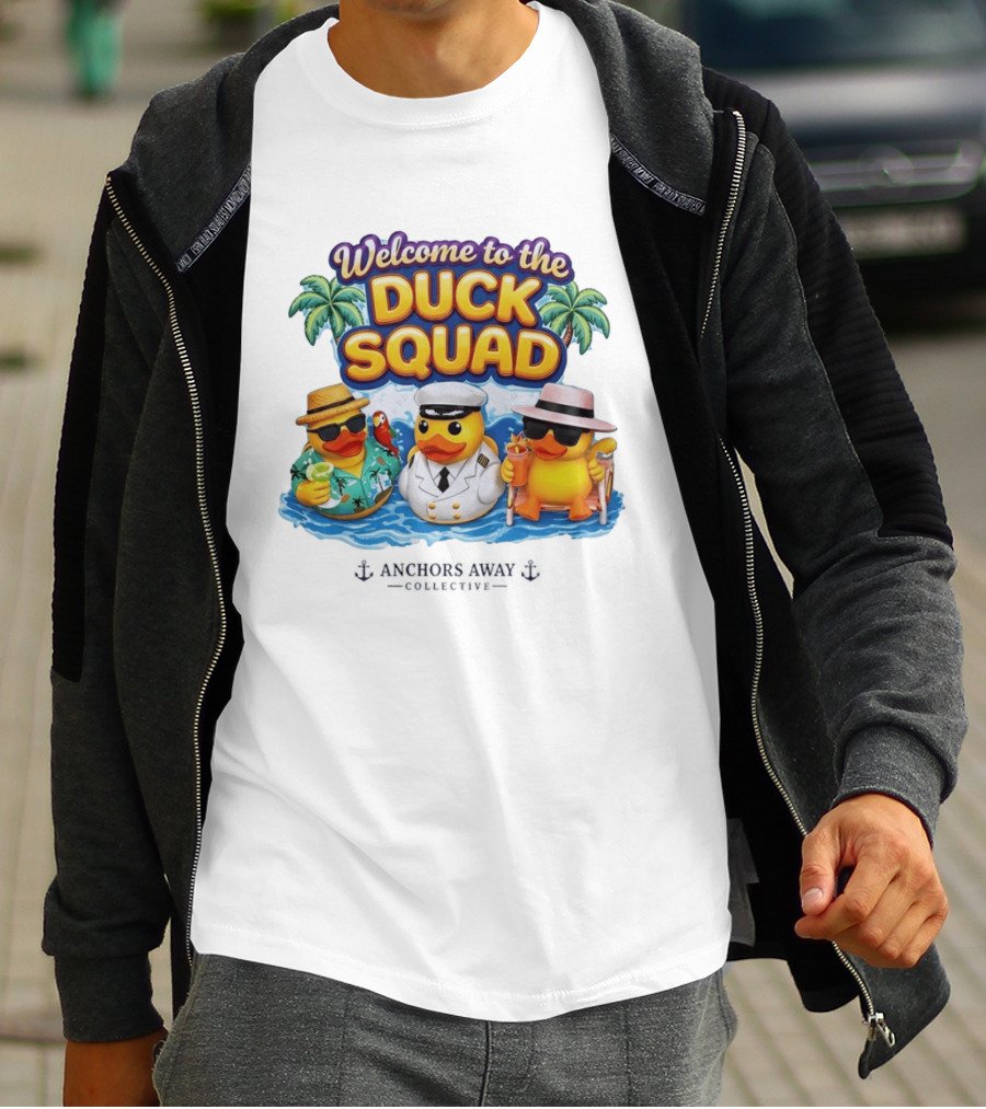 Welcome To The Duck Squad Anchors Away Collective Tropical Adventure T-Shirt