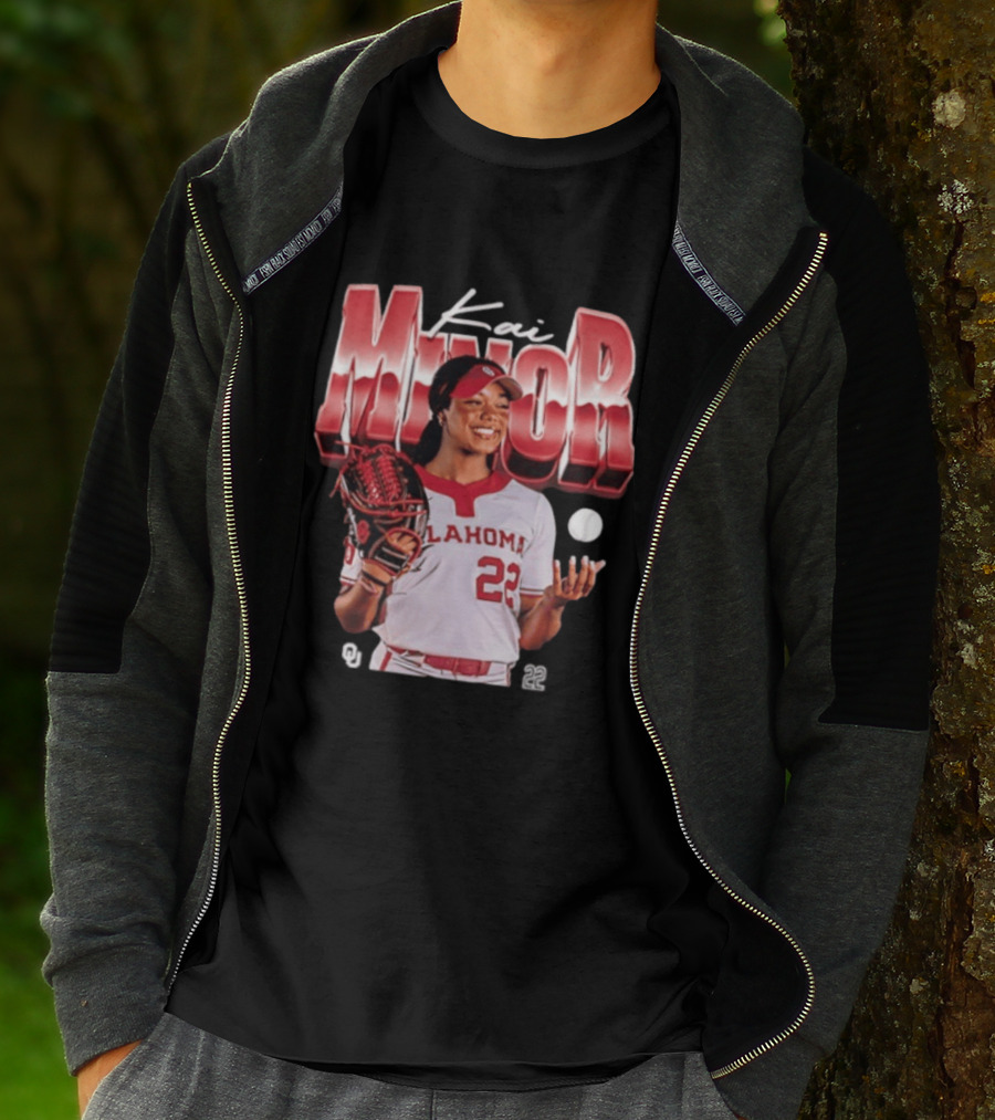 Kai Minor Oklahoma 22 Sooners Softball Player T-Shirt
