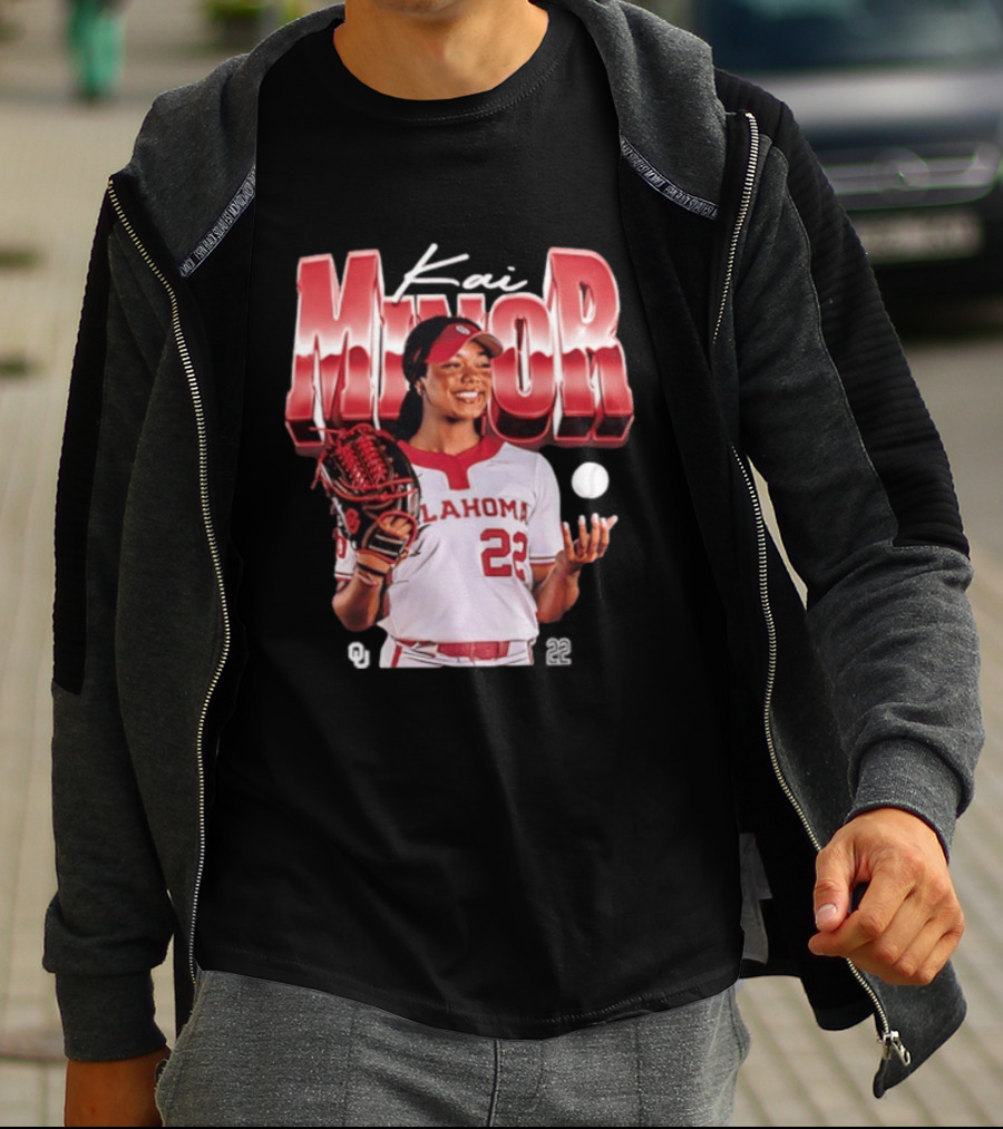 Kai Minor Oklahoma 22 Sooners Softball Player T-Shirt