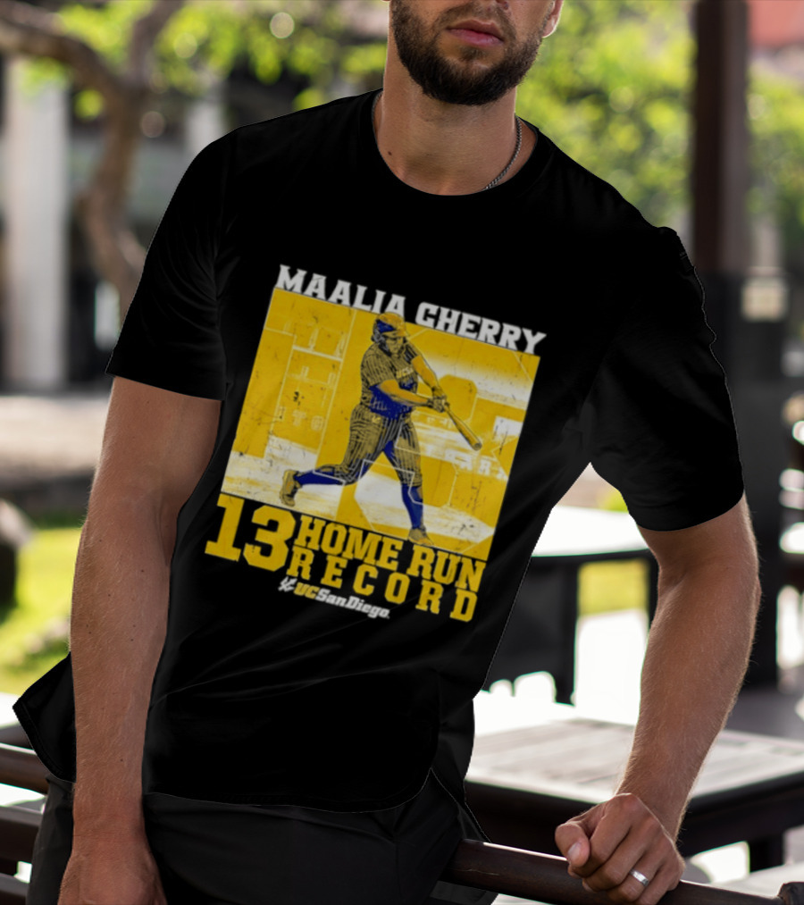 Maalia Cherry UC San Diego 13 Home Run Record T-Shirt