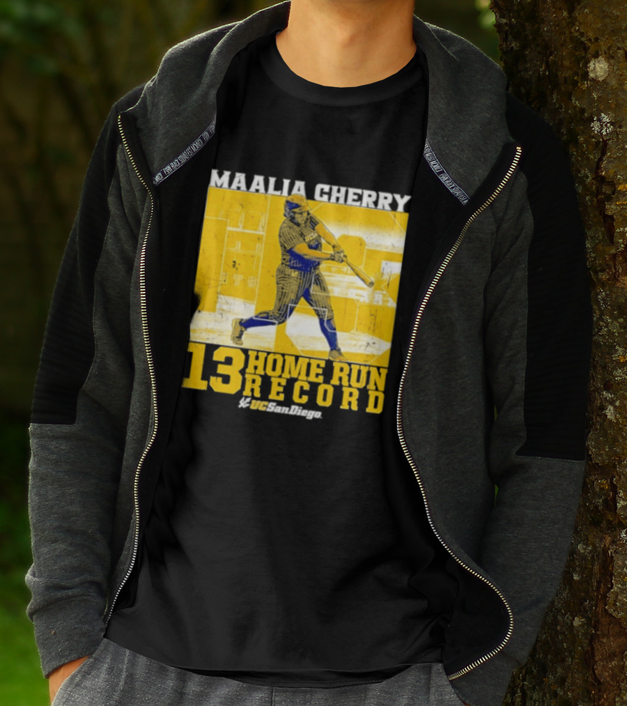 Maalia Cherry UC San Diego 13 Home Run Record T-Shirt