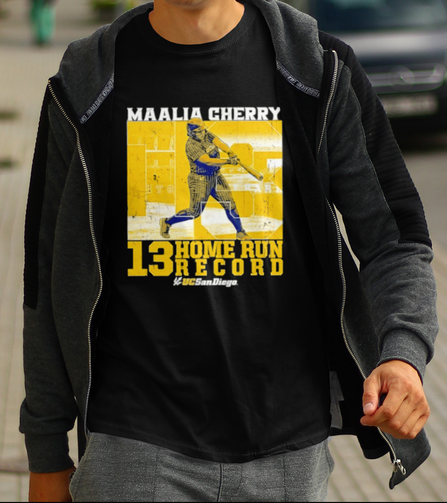 Maalia Cherry UC San Diego 13 Home Run Record T-Shirt