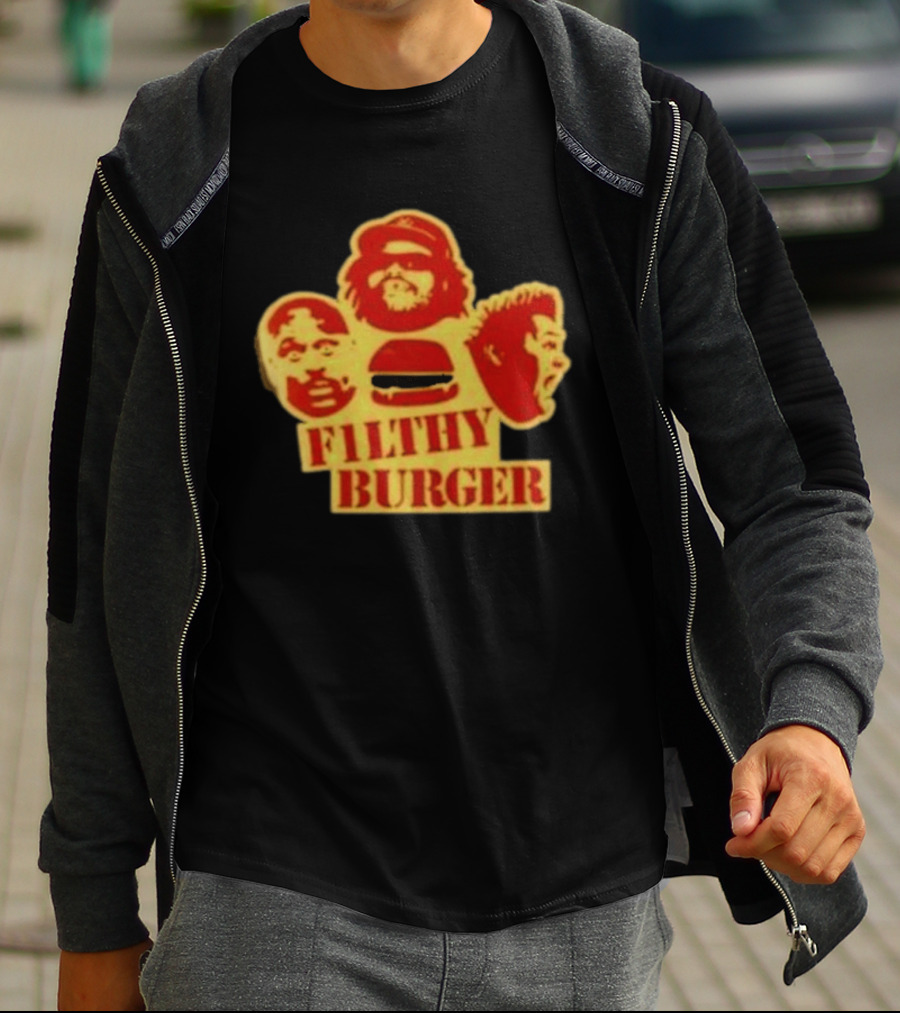 Filthy Burger Faces Iconic Humorous Expression Trio T-Shirt