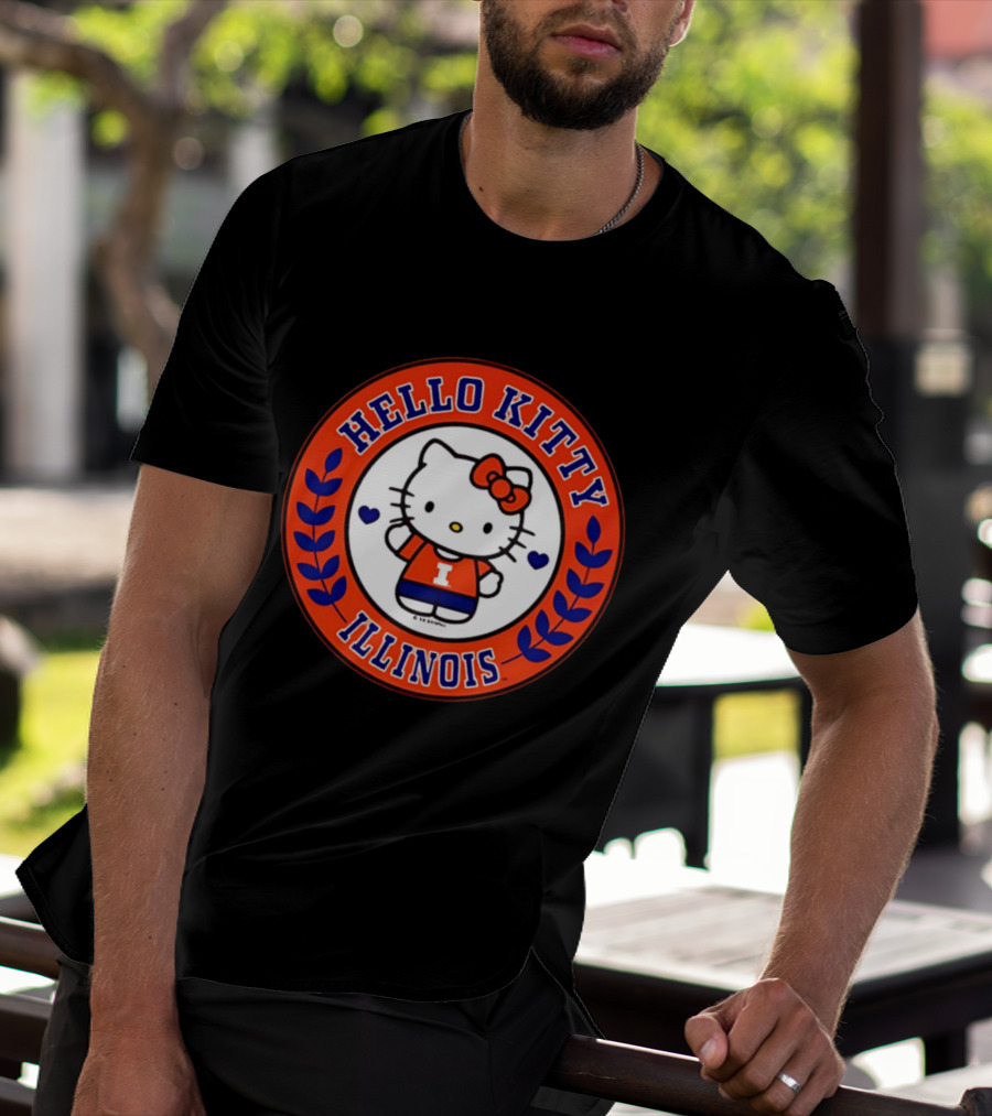 Hello Kitty Illinois I Fighting Illini T-Shirt