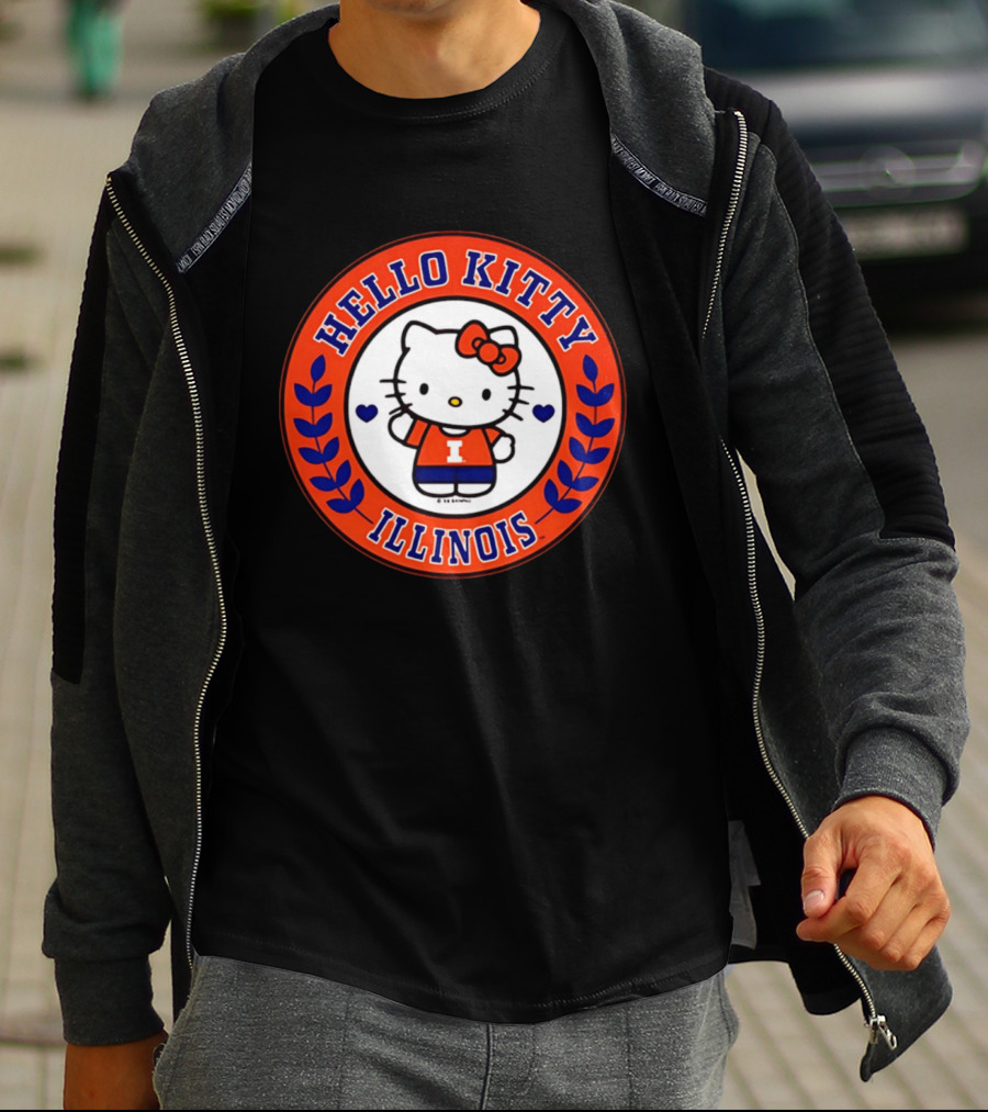 Hello Kitty Illinois I Fighting Illini T-Shirt