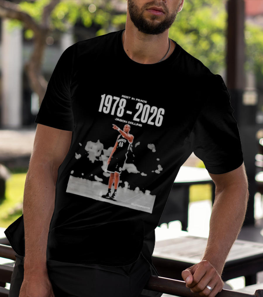 Rip In Power 1978 2026 Jason Collins Basketball Tribute Clutchpoints T-Shirt