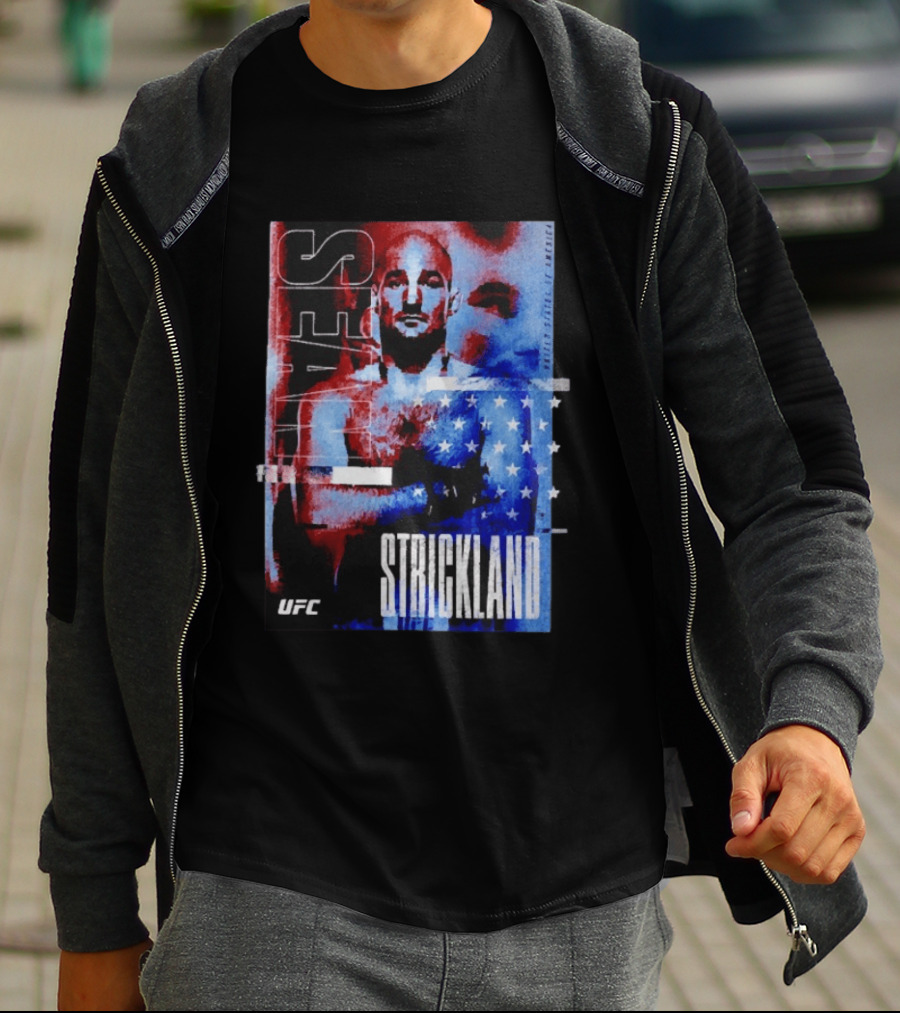Sean Strickland UFC Fighter American Flag T-Shirt