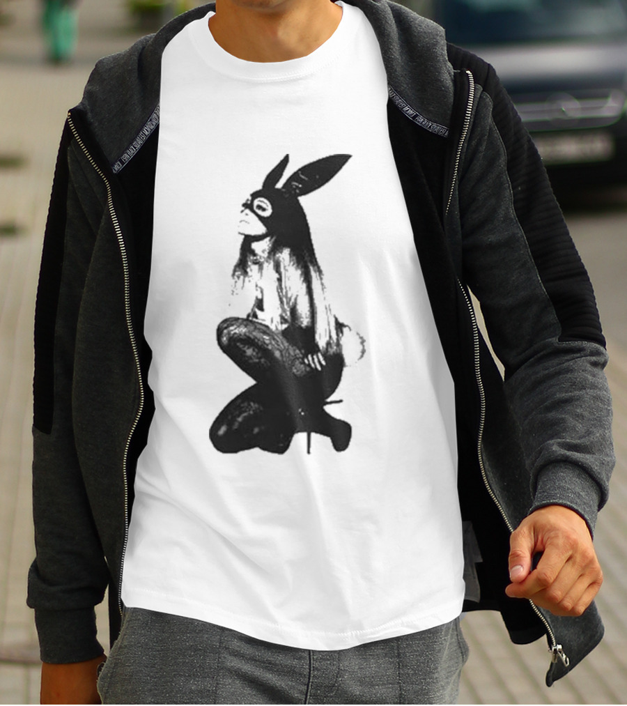 Ariana Grande Dangerous Woman 10 Crewneck Bunny Mask T-Shirt