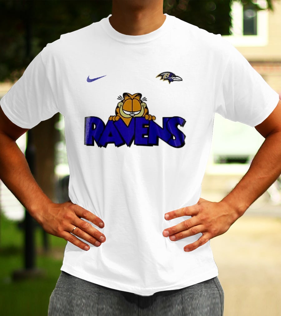 Baltimore Ravens Nike Garfield Crossover Ravens T-Shirt