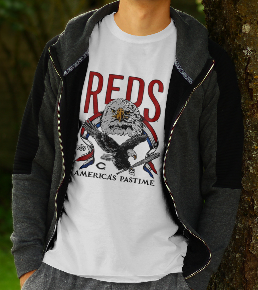Cincinnati Reds Eagles 250th America's Pastime 2026 T-Shirt