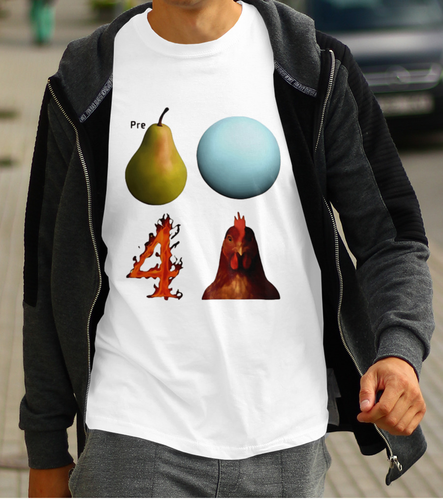 Prepare Pear Sphere Flame 4 Chicken T-Shirt