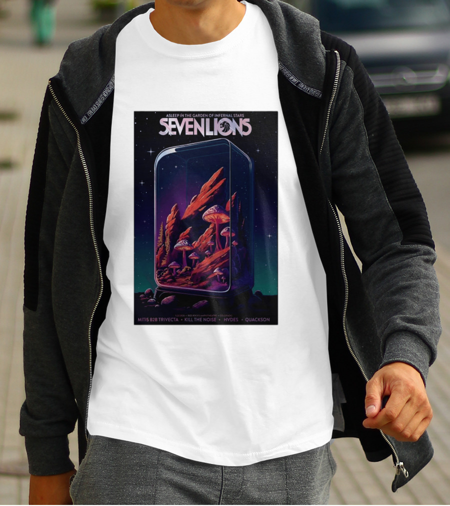 Seven Lions Asleep In The Garden Of Infernal Stars Red Rocks Amphitheatre May 22 2026 T-Shirt