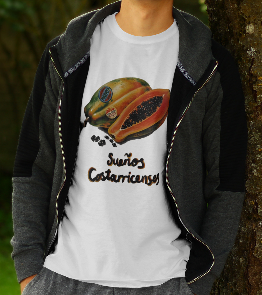 Sueños Costarricenses Papaya Pura Vida Tropical Fruit Dreams Costa Rican T-Shirt