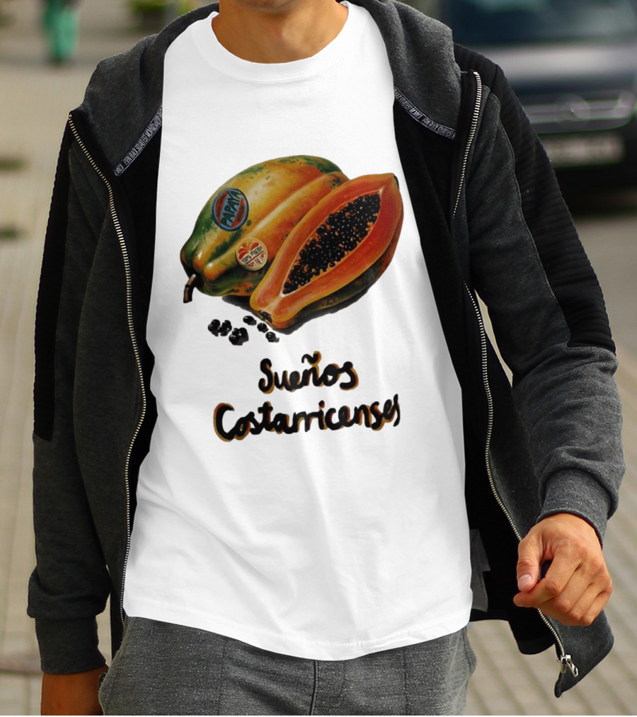 Sueños Costarricenses Papaya Pura Vida Tropical Fruit Dreams Costa Rican T-Shirt