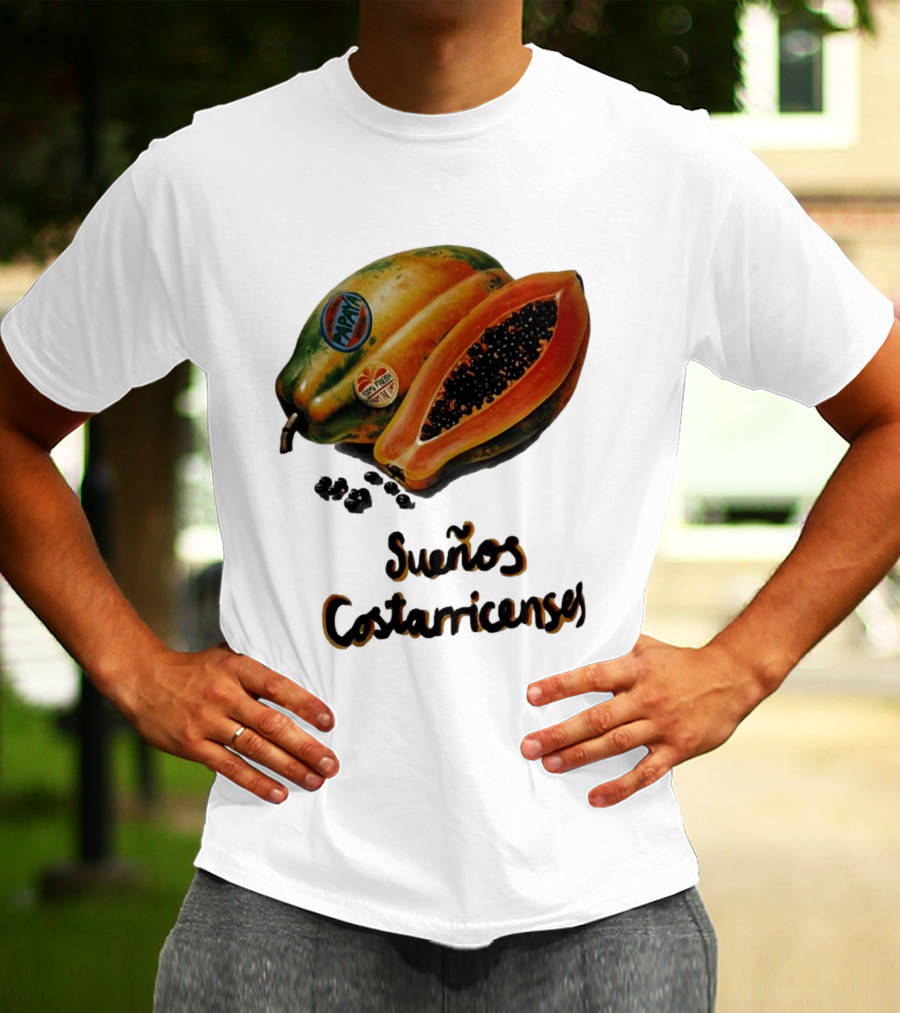 Sueños Costarricenses Papaya Pura Vida Tropical Fruit Dreams Costa Rican T-Shirt