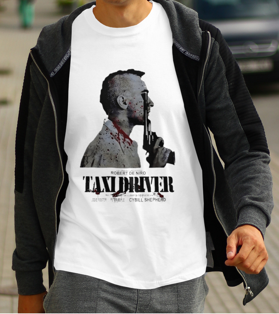 Taxi Driver Robert De Niro Travis Bickle Mohawk Gun Blood Splatter T-Shirt