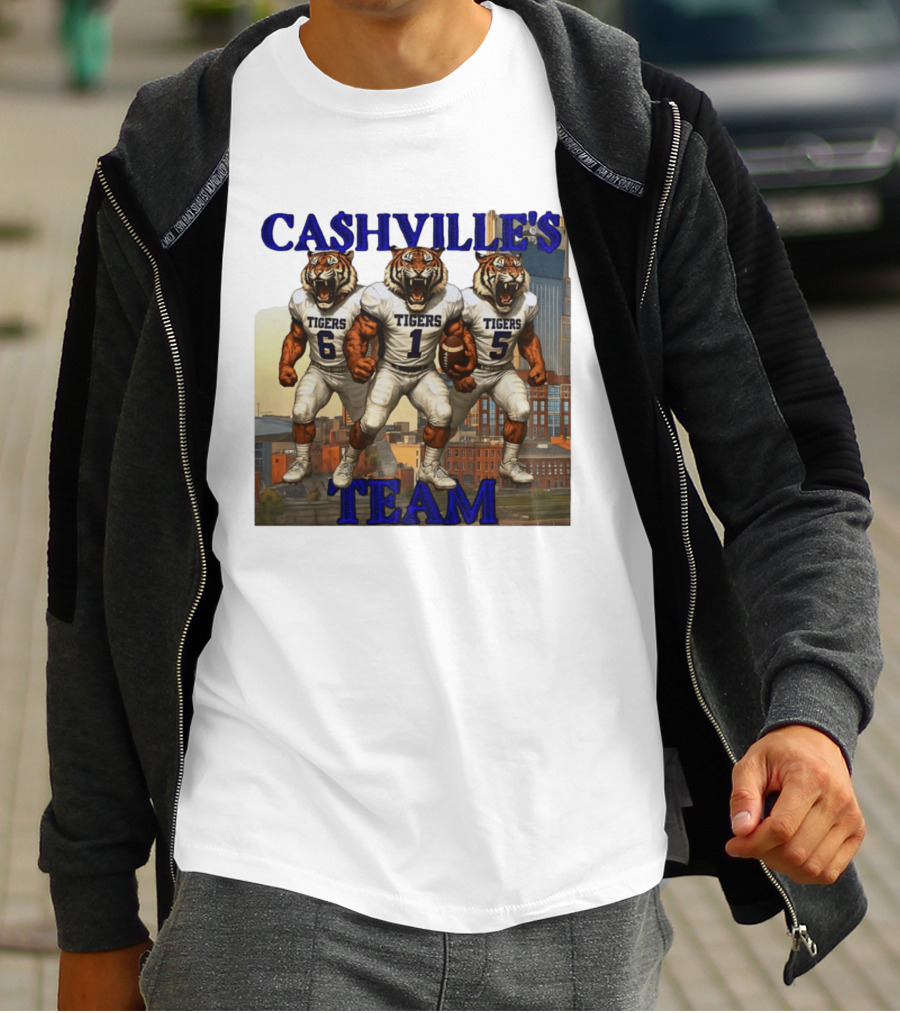 Cashville's Team Tennessee State Tigers Football Trio T-Shirt
