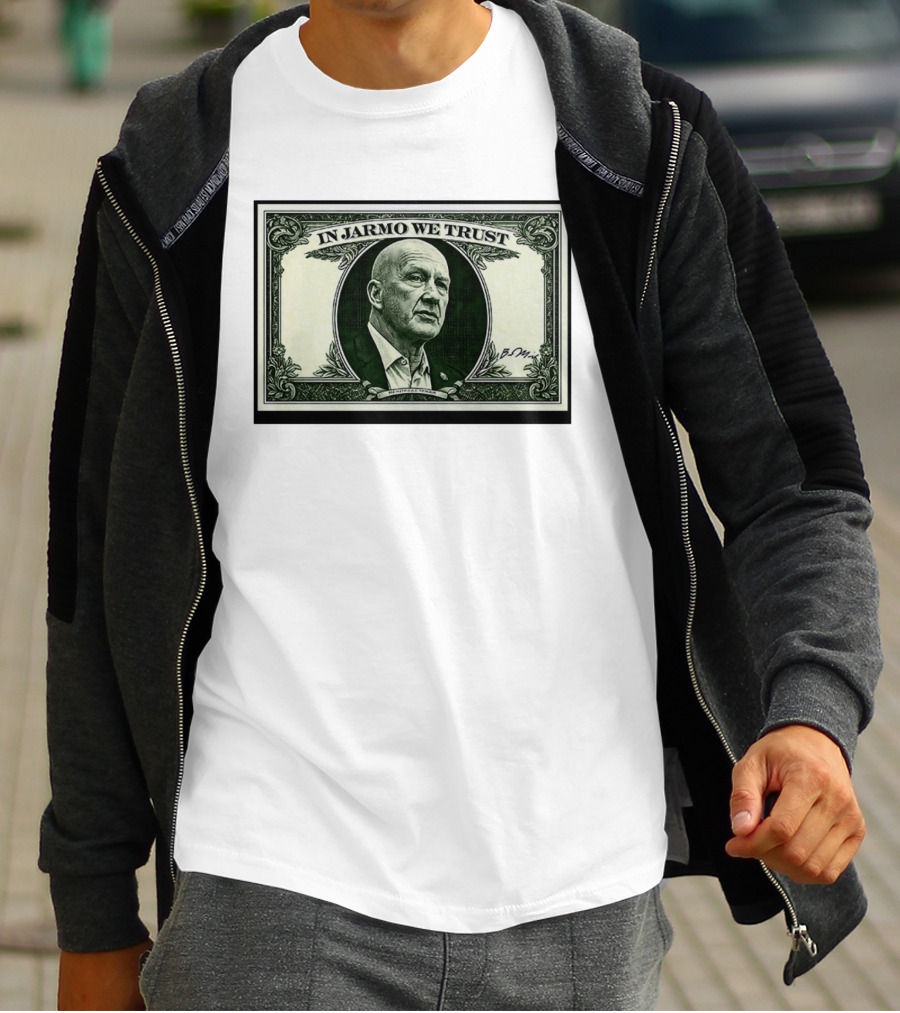In Jarmo We Trust Dollar Bill Buffalo Sabres Jarmo Kekalainen T-Shirt