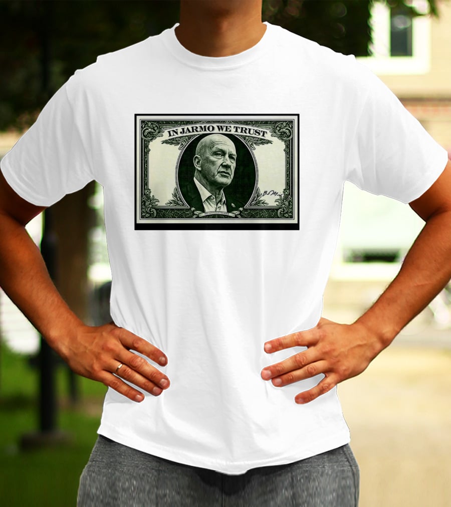 In Jarmo We Trust Dollar Bill Buffalo Sabres Jarmo Kekalainen T-Shirt