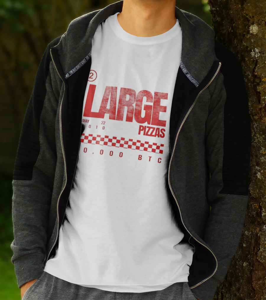 May 22 2010 Large Pizzas 10000 BTC T-Shirt