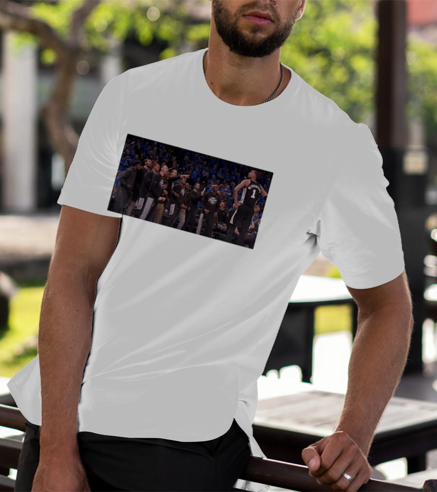 Victor Wembanyama Cold Celebration Against OKC In Black Jersey T-Shirt