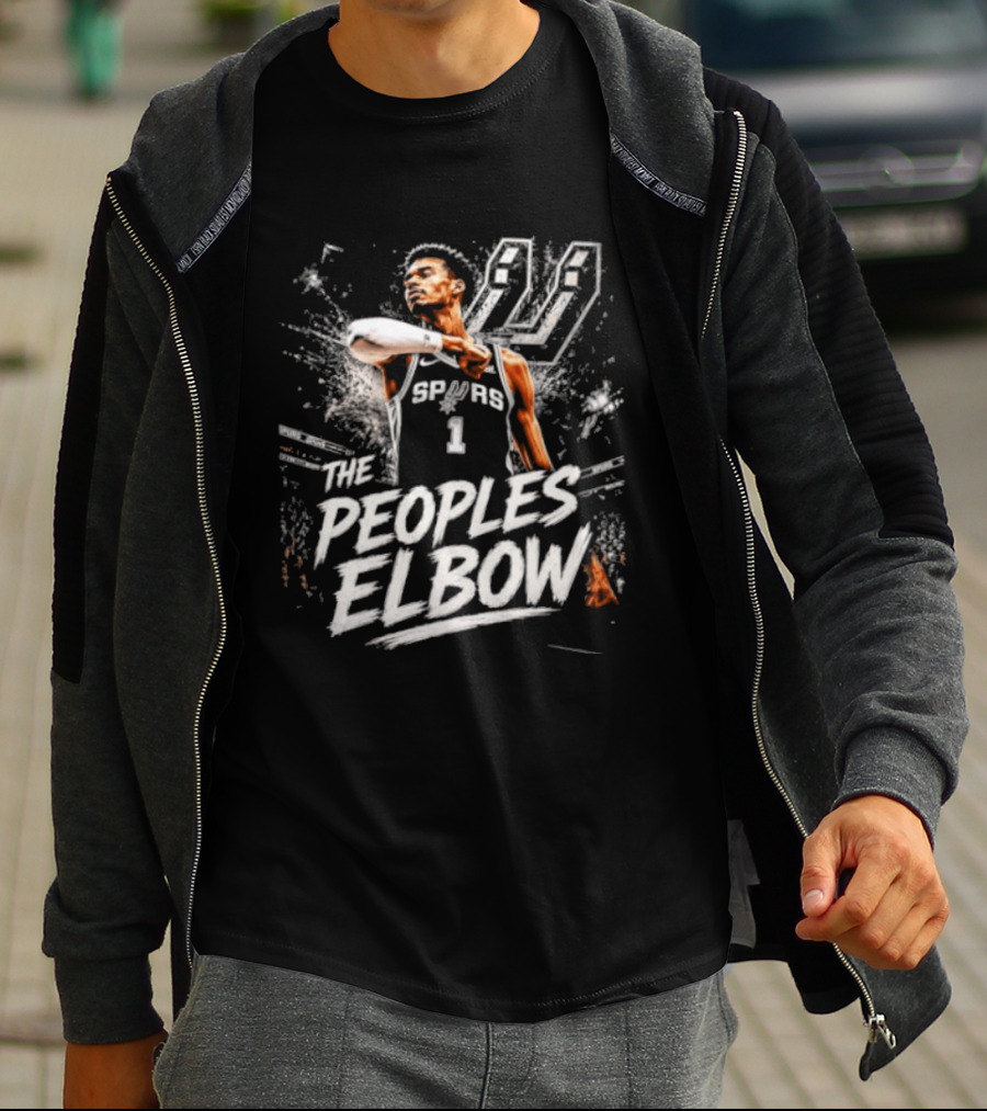 Victor Wembanyama Spurs 1 The Peoples Elbow T-Shirt